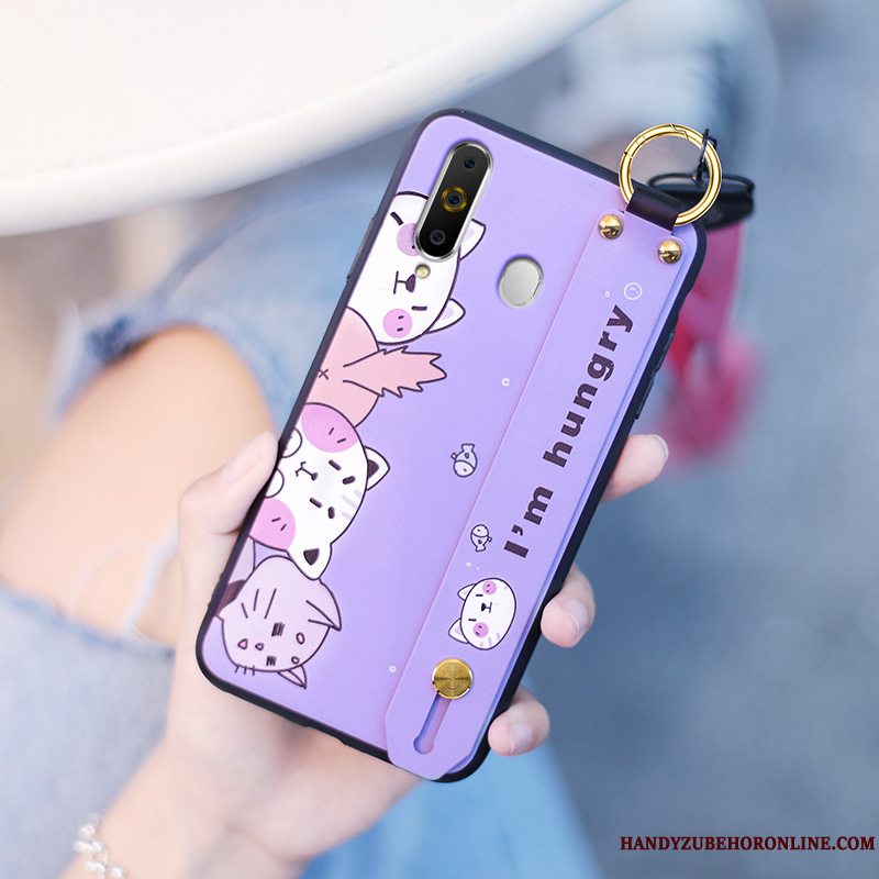 Etui Samsung Galaxy A60 Silikone Anti-fald Trendy, Cover Samsung Galaxy A60 Blød Lyserød Smuk