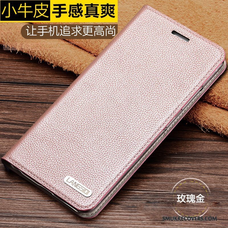 Etui Samsung Galaxy A7 2015 Beskyttelse Anti-fald Telefon, Cover Samsung Galaxy A7 2015 Læder Cow Guld