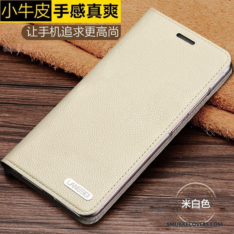 Etui Samsung Galaxy A7 2015 Beskyttelse Anti-fald Telefon, Cover Samsung Galaxy A7 2015 Læder Cow Guld