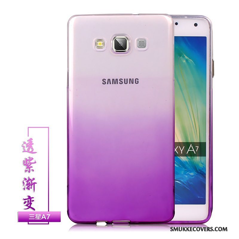 Etui Samsung Galaxy A7 2015 Beskyttelse Gennemsigtig Cool, Cover Samsung Galaxy A7 2015 Farve Gradient Telefon