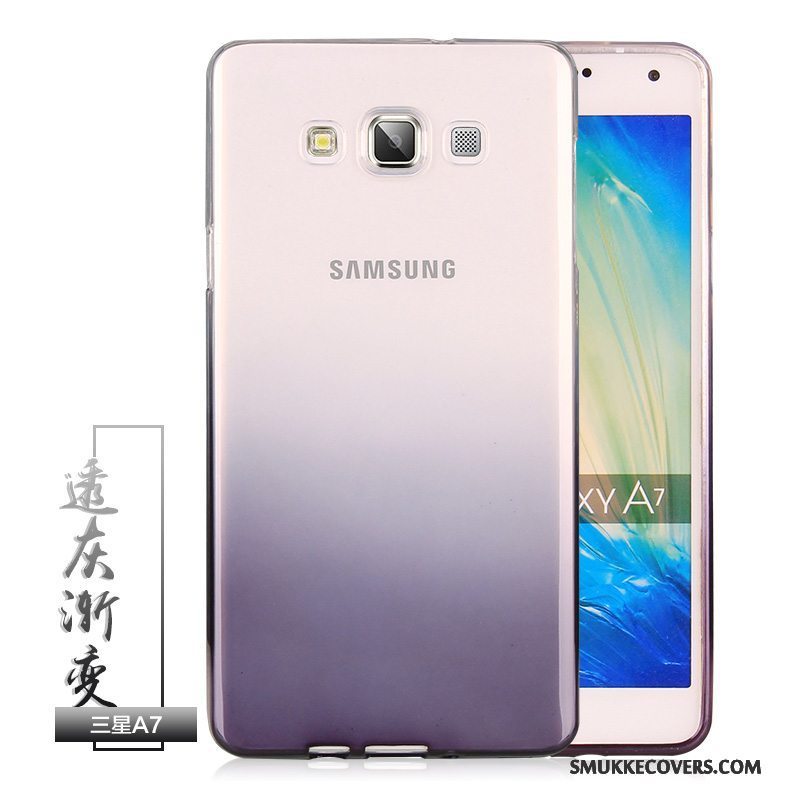 Etui Samsung Galaxy A7 2015 Beskyttelse Gennemsigtig Cool, Cover Samsung Galaxy A7 2015 Farve Gradient Telefon