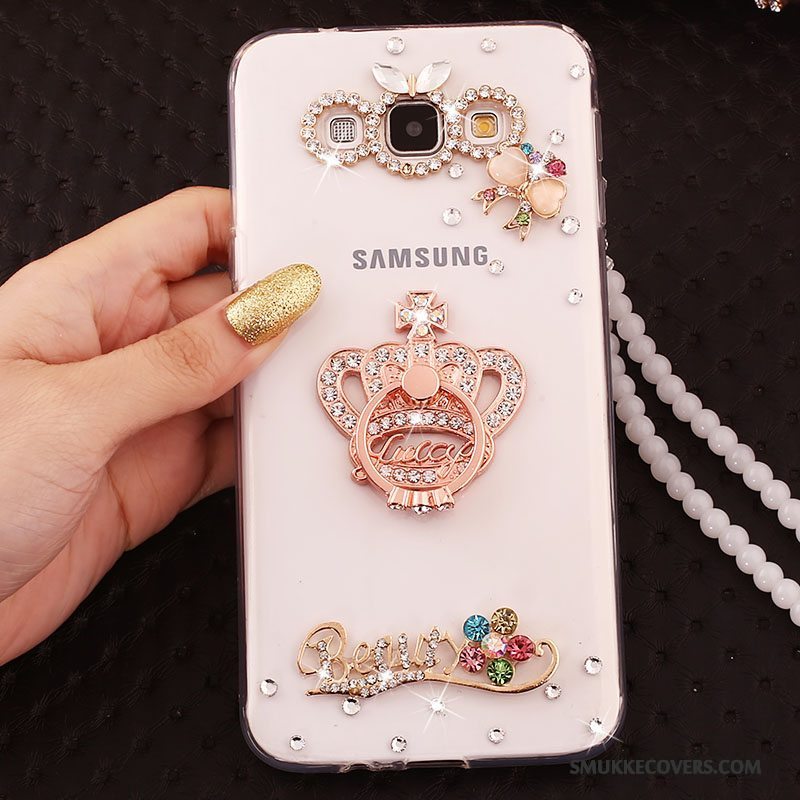 Etui Samsung Galaxy A7 2015 Beskyttelse Telefonkrystal, Cover Samsung Galaxy A7 2015 Hængende Ornamenter Ring