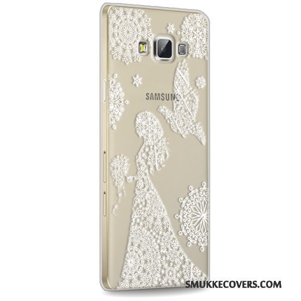 Etui Samsung Galaxy A7 2015 Blød Anti-fald Rød, Cover Samsung Galaxy A7 2015 Silikone Gennemsigtig Telefon