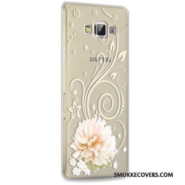 Etui Samsung Galaxy A7 2015 Blød Anti-fald Rød, Cover Samsung Galaxy A7 2015 Silikone Gennemsigtig Telefon