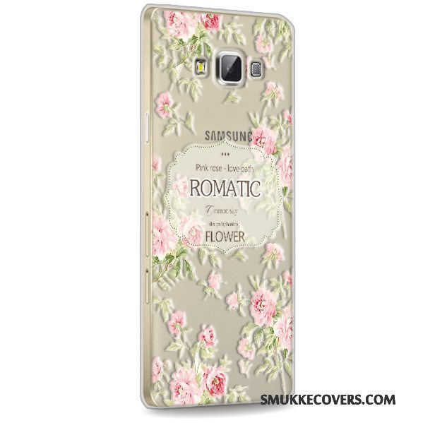 Etui Samsung Galaxy A7 2015 Blød Anti-fald Rød, Cover Samsung Galaxy A7 2015 Silikone Gennemsigtig Telefon