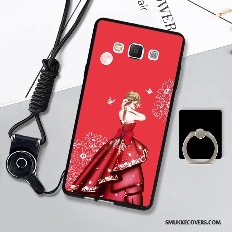 Etui Samsung Galaxy A7 2015 Blød Telefonsort, Cover Samsung Galaxy A7 2015 Silikone Hængende Ornamenter