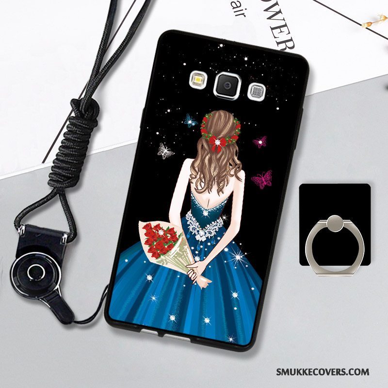 Etui Samsung Galaxy A7 2015 Blød Telefonsort, Cover Samsung Galaxy A7 2015 Silikone Hængende Ornamenter