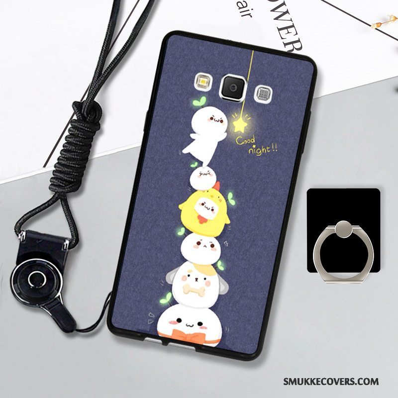 Etui Samsung Galaxy A7 2015 Blød Telefonsort, Cover Samsung Galaxy A7 2015 Silikone Hængende Ornamenter