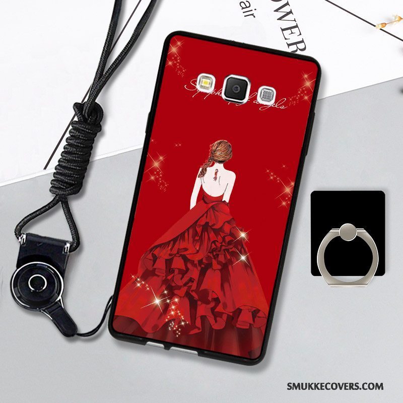 Etui Samsung Galaxy A7 2015 Blød Telefonsort, Cover Samsung Galaxy A7 2015 Silikone Hængende Ornamenter