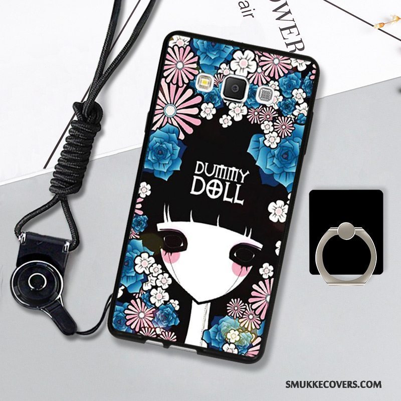 Etui Samsung Galaxy A7 2015 Blød Telefonsort, Cover Samsung Galaxy A7 2015 Silikone Hængende Ornamenter