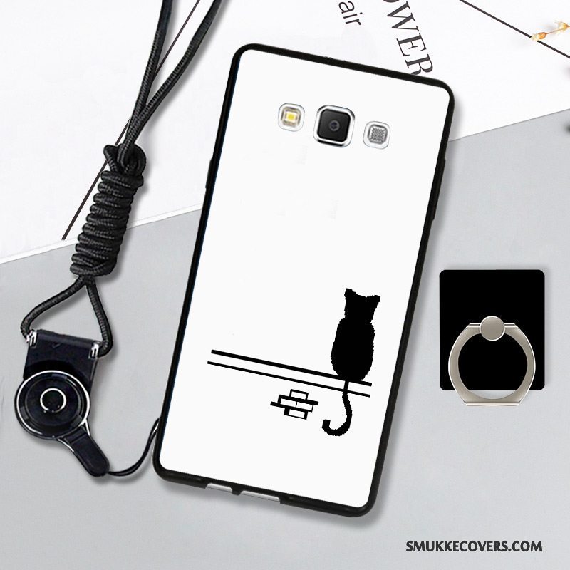 Etui Samsung Galaxy A7 2015 Blød Telefonsort, Cover Samsung Galaxy A7 2015 Silikone Hængende Ornamenter