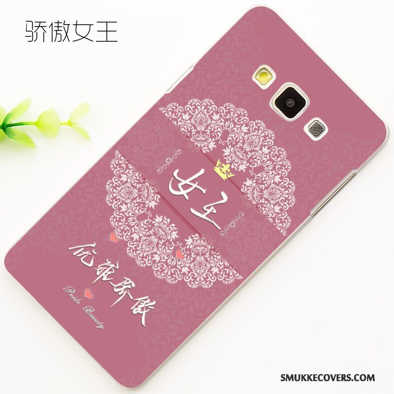 Etui Samsung Galaxy A7 2015 Cartoon Anti-fald Grøn, Cover Samsung Galaxy A7 2015 Relief