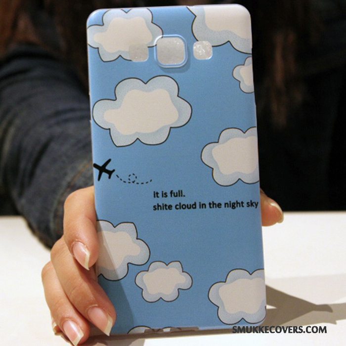 Etui Samsung Galaxy A7 2015 Cartoon Smuk Simple, Cover Samsung Galaxy A7 2015 Silikone Telefonrød