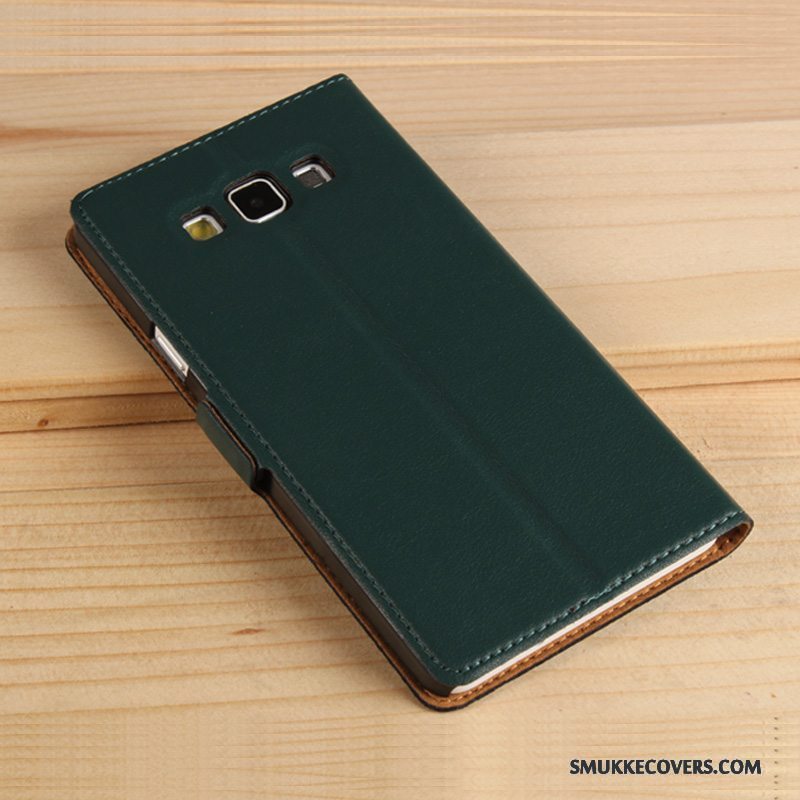 Etui Samsung Galaxy A7 2015 Folio Gul Telefon, Cover Samsung Galaxy A7 2015 Læder