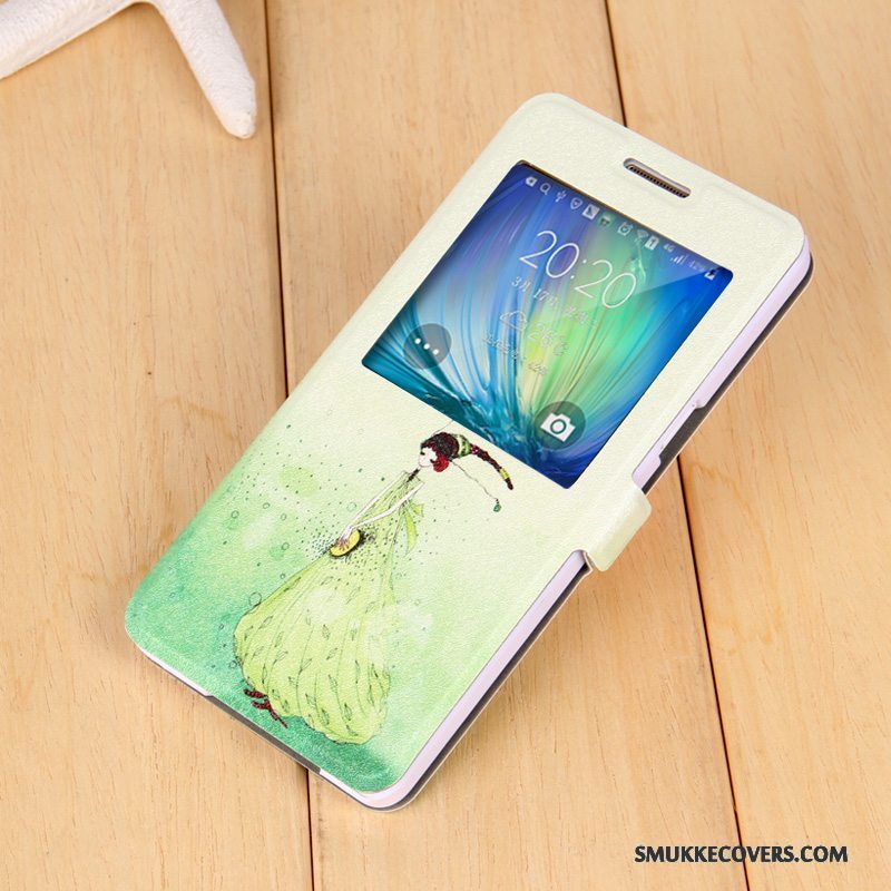 Etui Samsung Galaxy A7 2015 Folio Lyserød Telefon, Cover Samsung Galaxy A7 2015 Læder