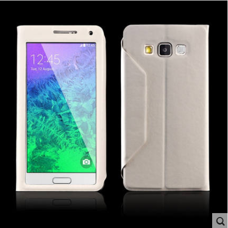 Etui Samsung Galaxy A7 2015 Folio Telefonanti-fald, Cover Samsung Galaxy A7 2015 Læder Trend Sort
