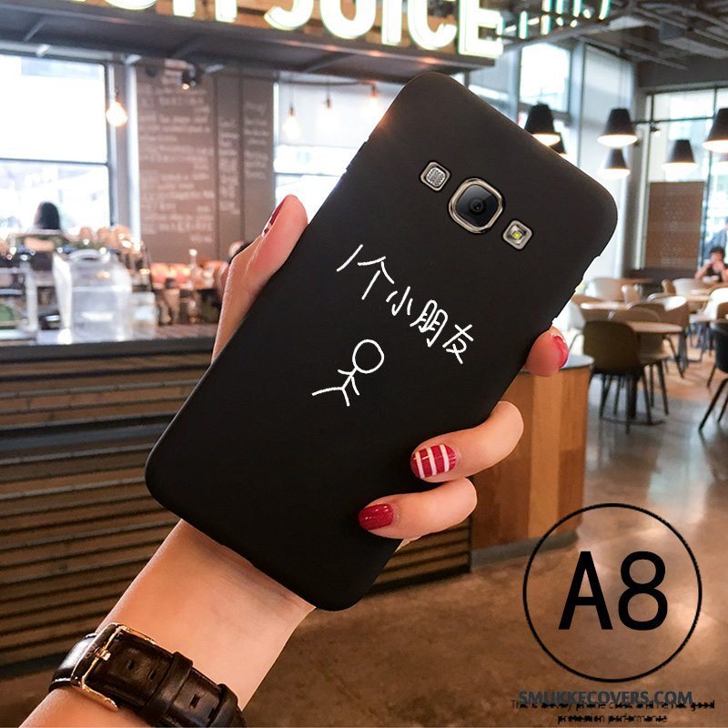 Etui Samsung Galaxy A7 2015 Kreativ Nubuck Sort, Cover Samsung Galaxy A7 2015 Blød Telefontynd
