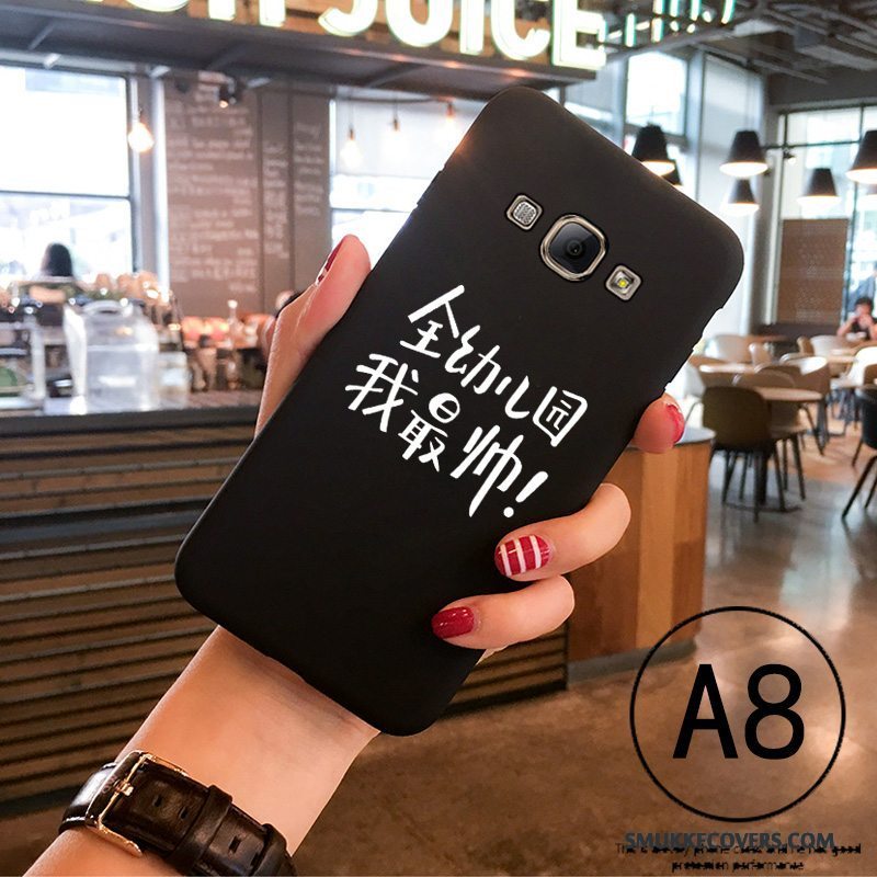 Etui Samsung Galaxy A7 2015 Kreativ Nubuck Sort, Cover Samsung Galaxy A7 2015 Blød Telefontynd