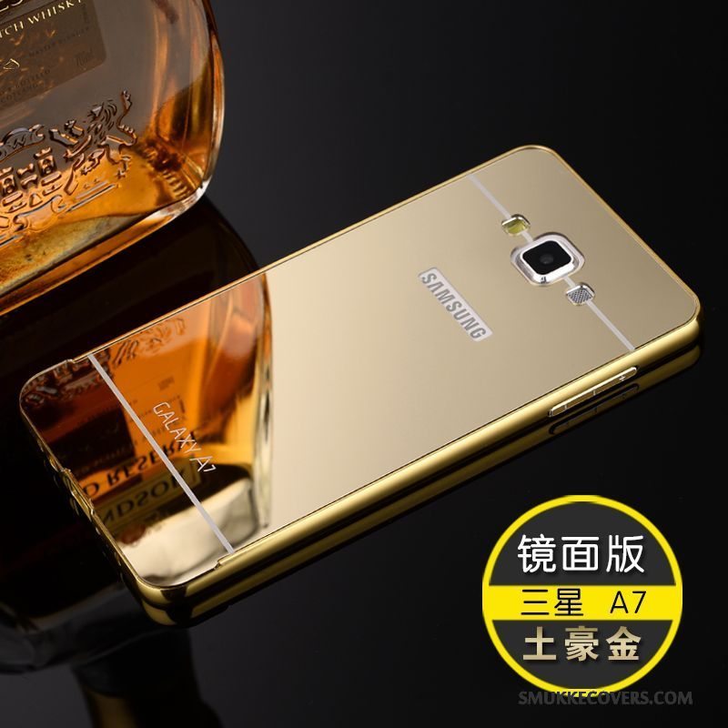 Etui Samsung Galaxy A7 2015 Metal Guld Telefon, Cover Samsung Galaxy A7 2015 Beskyttelse Ramme