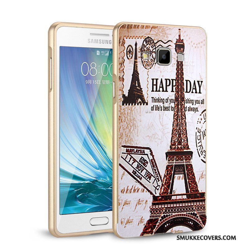 Etui Samsung Galaxy A7 2015 Metal Ny Ramme, Cover Samsung Galaxy A7 2015 Beskyttelse Rød Tynd