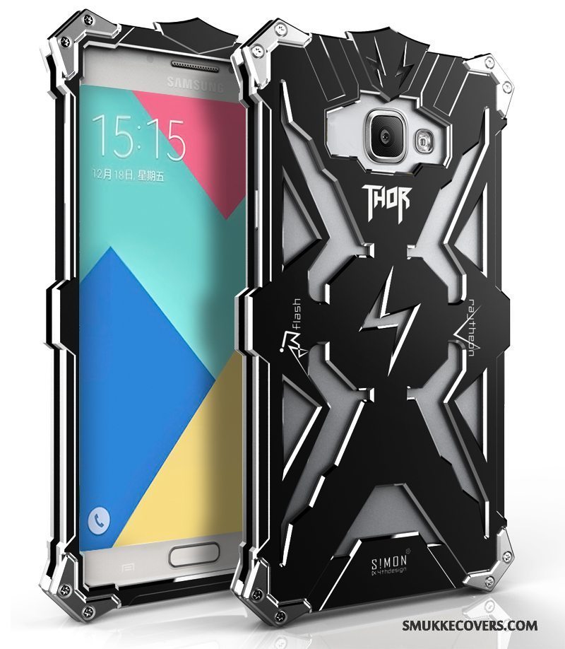 Etui Samsung Galaxy A7 2015 Metal Trend Tre Forsvar, Cover Samsung Galaxy A7 2015 Beskyttelse Ramme Sølv