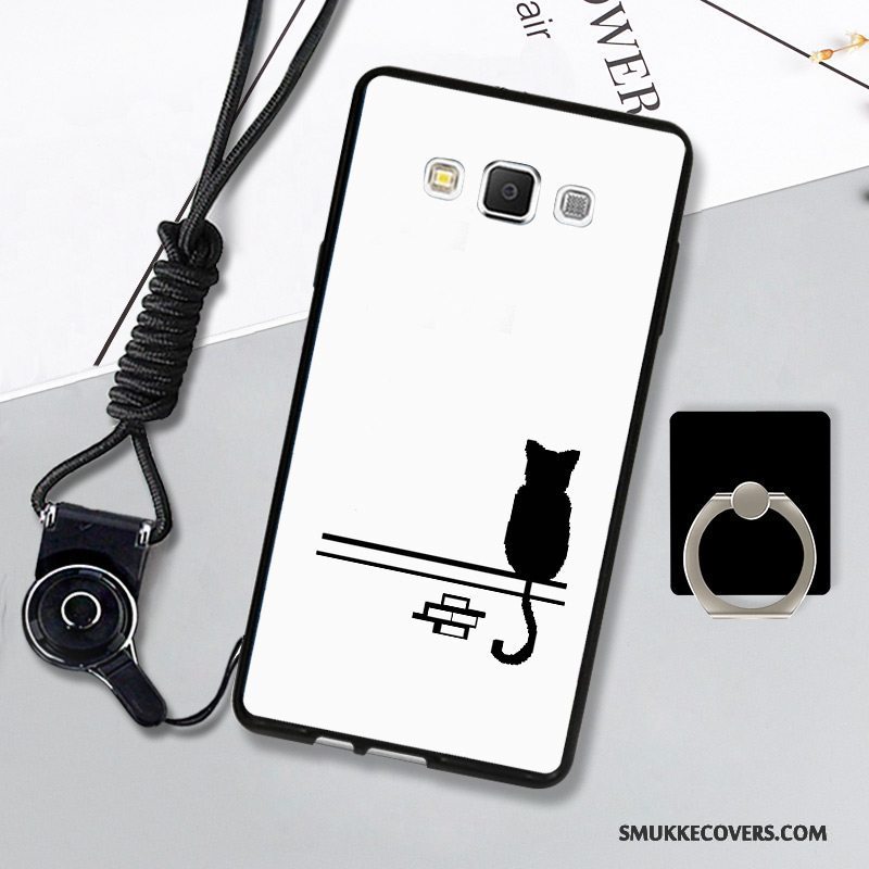 Etui Samsung Galaxy A7 2015 Silikone Telefonhængende Ornamenter, Cover Samsung Galaxy A7 2015 Blød