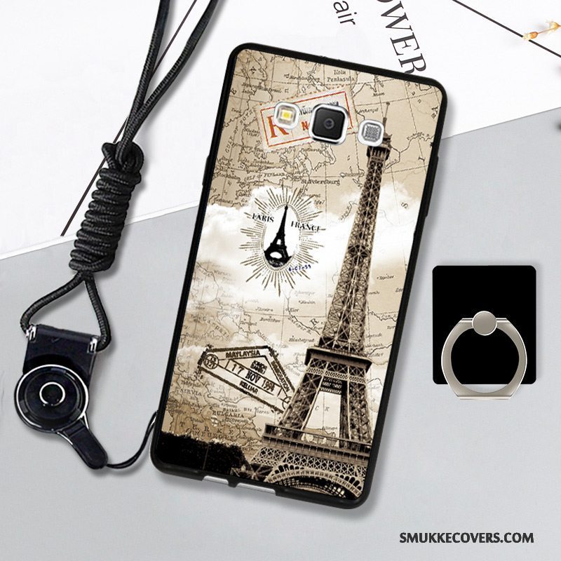 Etui Samsung Galaxy A7 2015 Silikone Telefonhængende Ornamenter, Cover Samsung Galaxy A7 2015 Blød