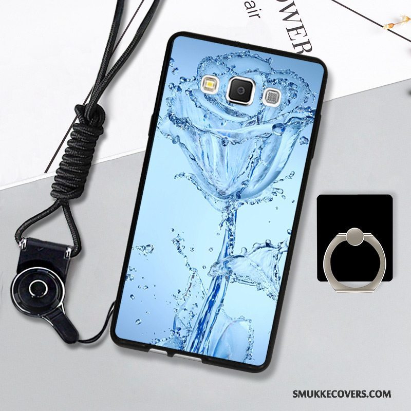 Etui Samsung Galaxy A7 2015 Silikone Telefonhængende Ornamenter, Cover Samsung Galaxy A7 2015 Blød