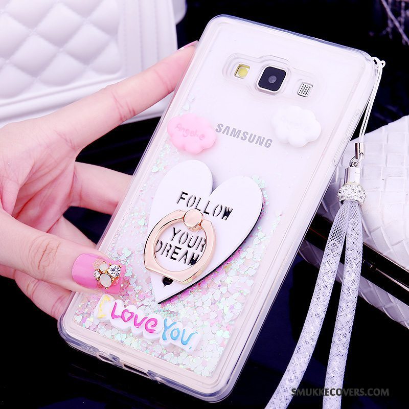 Etui Samsung Galaxy A7 2015 Silikone Telefonlyserød, Cover Samsung Galaxy A7 2015 Beskyttelse Anti-fald Trend