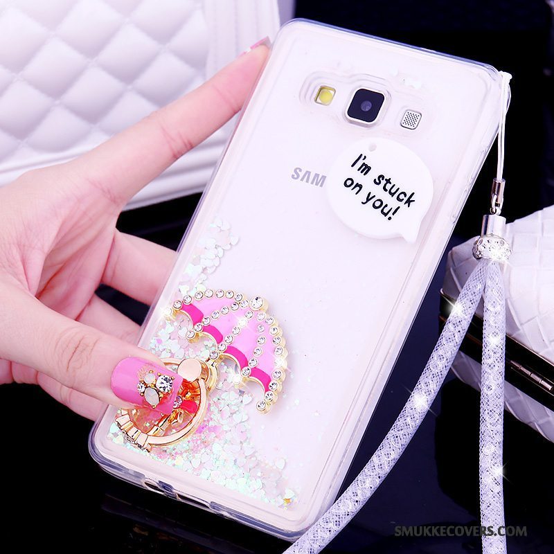 Etui Samsung Galaxy A7 2015 Silikone Telefonlyserød, Cover Samsung Galaxy A7 2015 Beskyttelse Anti-fald Trend