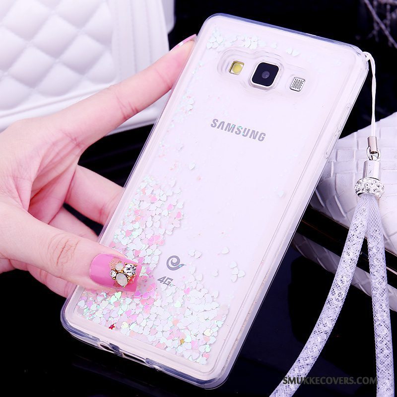 Etui Samsung Galaxy A7 2015 Silikone Telefonlyserød, Cover Samsung Galaxy A7 2015 Beskyttelse Anti-fald Trend