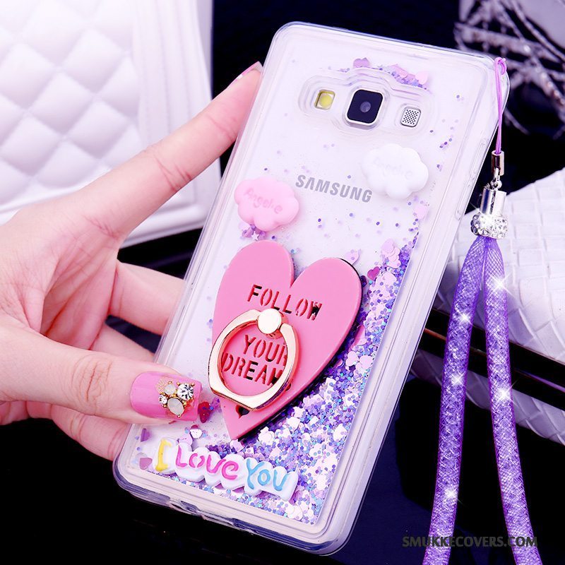 Etui Samsung Galaxy A7 2015 Silikone Telefonlyserød, Cover Samsung Galaxy A7 2015 Beskyttelse Anti-fald Trend