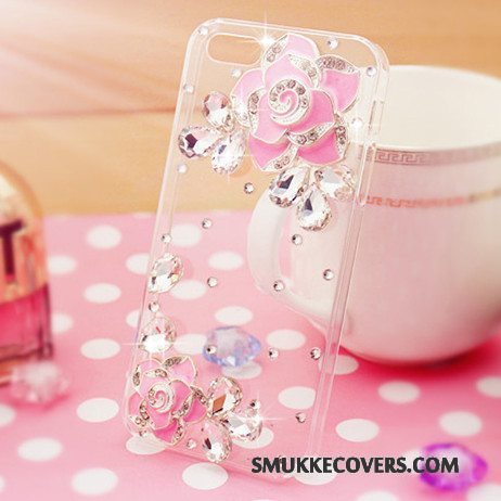 Etui Samsung Galaxy A7 2015 Strass Telefonbagdæksel, Cover Samsung Galaxy A7 2015 Silikone Lyserød Trend