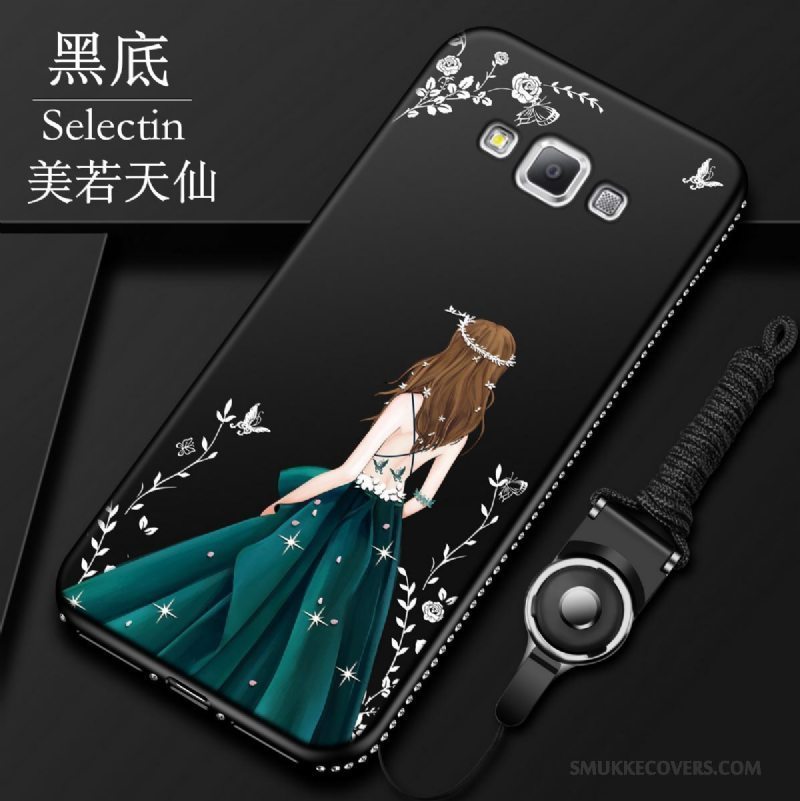 Etui Samsung Galaxy A7 2015 Tasker Stor Rød, Cover Samsung Galaxy A7 2015 Silikone Nubuck Anti-fald
