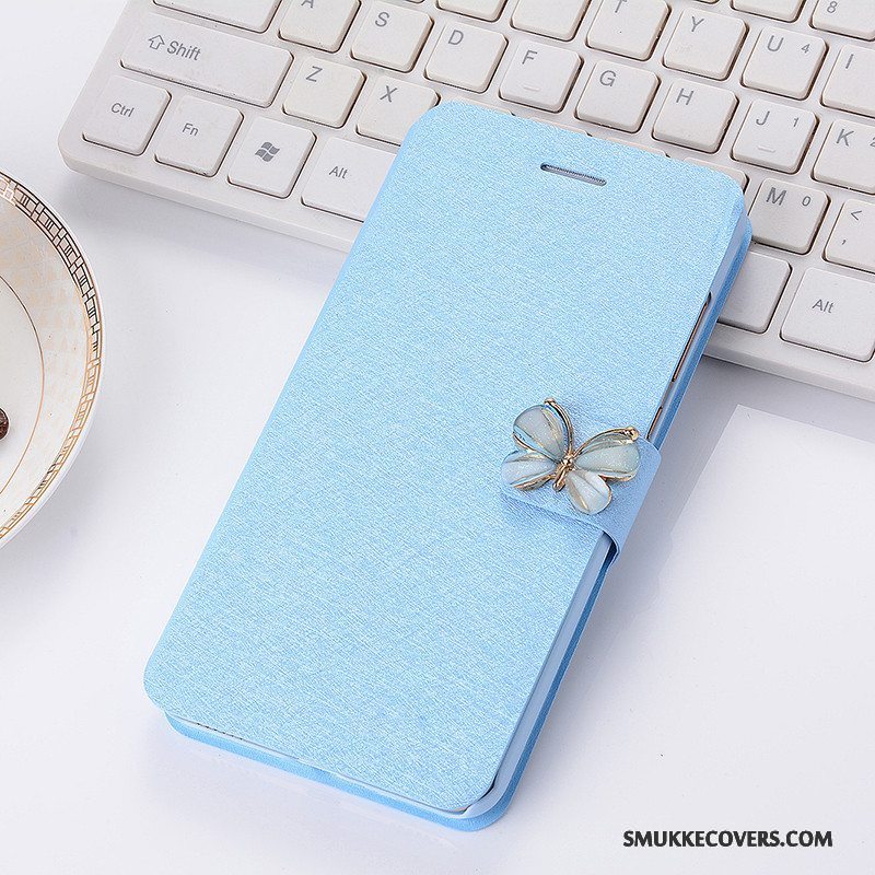 Etui Samsung Galaxy A7 2016 Beskyttelse Telefonlyseblå, Cover Samsung Galaxy A7 2016 Læder