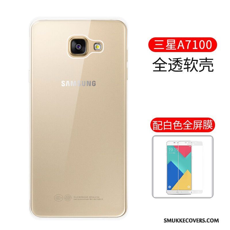 Etui Samsung Galaxy A7 2016 Blød Guld Telefon, Cover Samsung Galaxy A7 2016 Silikone