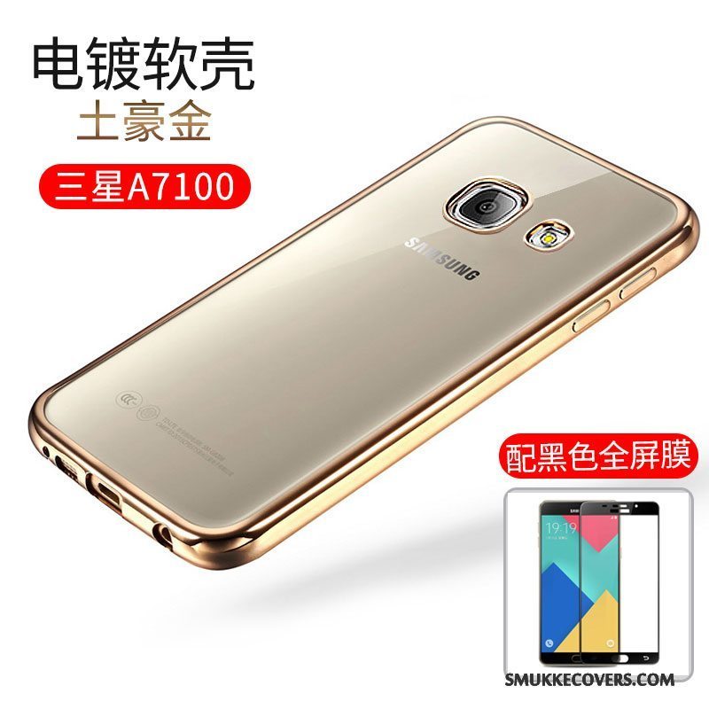 Etui Samsung Galaxy A7 2016 Blød Guld Telefon, Cover Samsung Galaxy A7 2016 Silikone