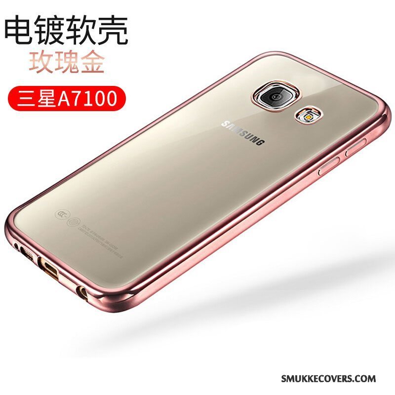 Etui Samsung Galaxy A7 2016 Blød Guld Telefon, Cover Samsung Galaxy A7 2016 Silikone