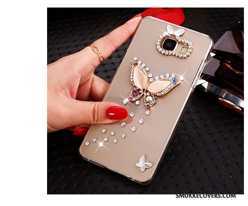 Etui Samsung Galaxy A7 2016 Cartoon Guld Gennemsigtig, Cover Samsung Galaxy A7 2016 Beskyttelse Hård Telefon