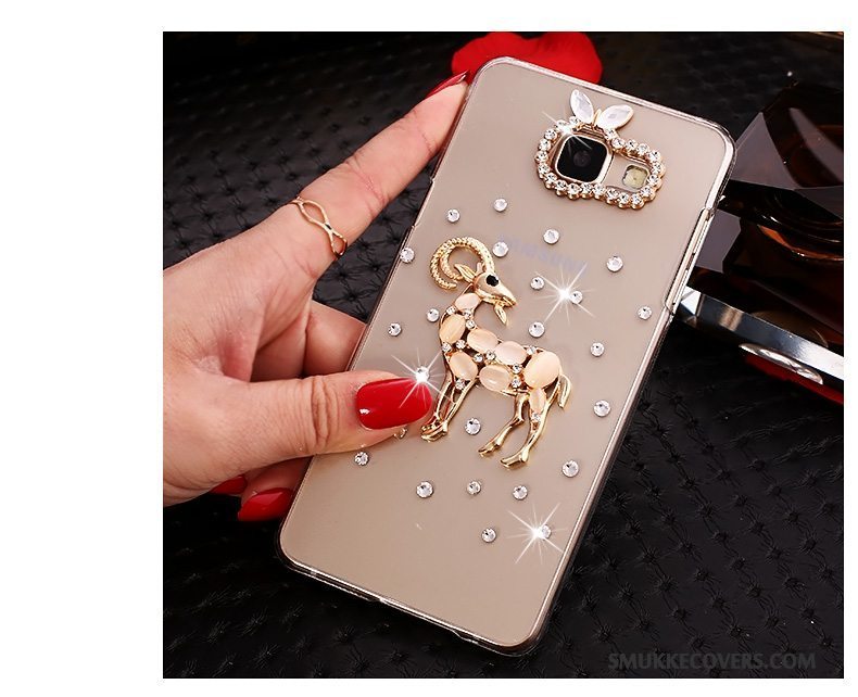 Etui Samsung Galaxy A7 2016 Cartoon Guld Gennemsigtig, Cover Samsung Galaxy A7 2016 Beskyttelse Hård Telefon