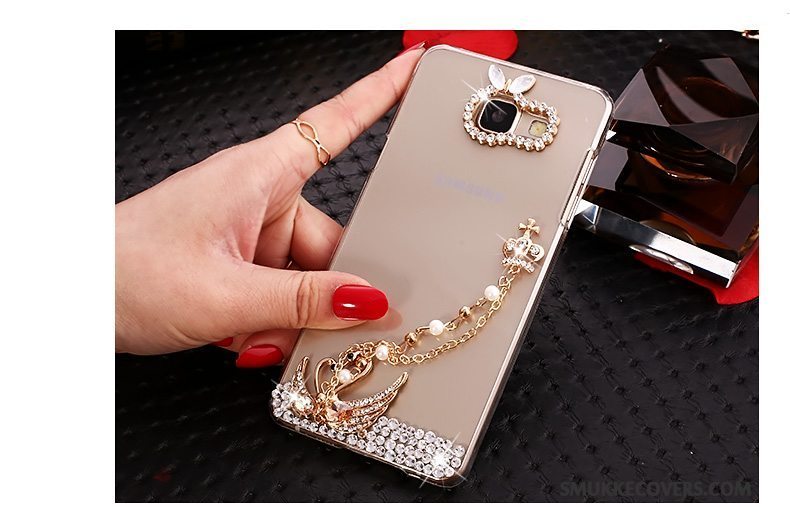 Etui Samsung Galaxy A7 2016 Cartoon Guld Gennemsigtig, Cover Samsung Galaxy A7 2016 Beskyttelse Hård Telefon