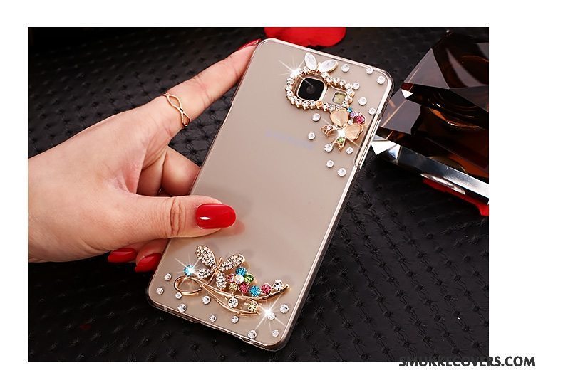 Etui Samsung Galaxy A7 2016 Cartoon Guld Gennemsigtig, Cover Samsung Galaxy A7 2016 Beskyttelse Hård Telefon