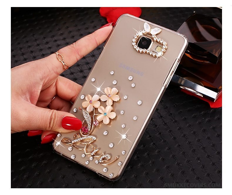 Etui Samsung Galaxy A7 2016 Cartoon Guld Gennemsigtig, Cover Samsung Galaxy A7 2016 Beskyttelse Hård Telefon