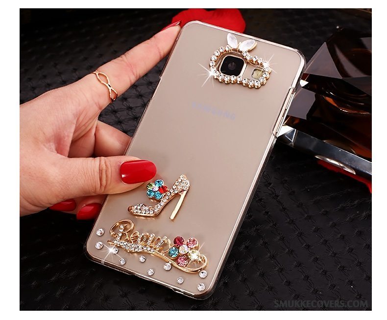 Etui Samsung Galaxy A7 2016 Cartoon Guld Gennemsigtig, Cover Samsung Galaxy A7 2016 Beskyttelse Hård Telefon