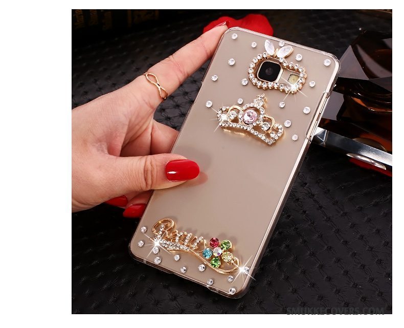 Etui Samsung Galaxy A7 2016 Cartoon Guld Gennemsigtig, Cover Samsung Galaxy A7 2016 Beskyttelse Hård Telefon