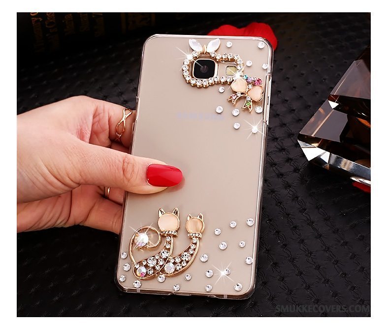 Etui Samsung Galaxy A7 2016 Cartoon Guld Gennemsigtig, Cover Samsung Galaxy A7 2016 Beskyttelse Hård Telefon