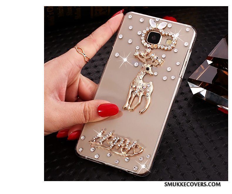 Etui Samsung Galaxy A7 2016 Cartoon Guld Gennemsigtig, Cover Samsung Galaxy A7 2016 Beskyttelse Hård Telefon