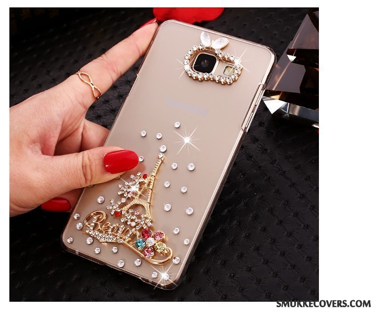 Etui Samsung Galaxy A7 2016 Cartoon Guld Gennemsigtig, Cover Samsung Galaxy A7 2016 Beskyttelse Hård Telefon