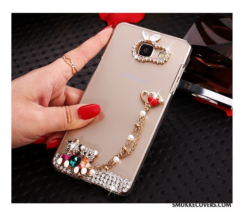 Etui Samsung Galaxy A7 2016 Cartoon Guld Gennemsigtig, Cover Samsung Galaxy A7 2016 Beskyttelse Hård Telefon