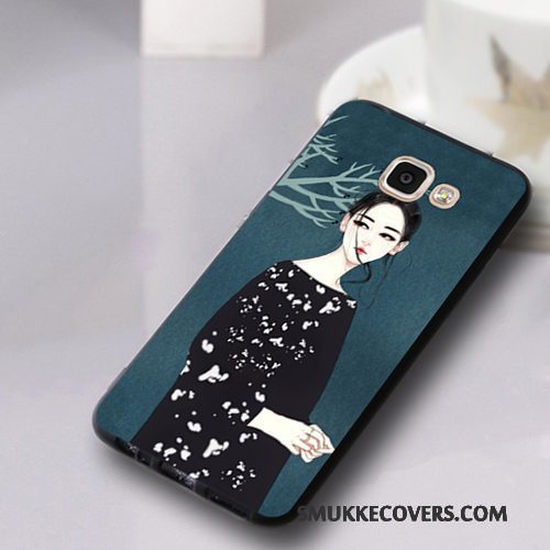 Etui Samsung Galaxy A7 2016 Cartoon Telefonanti-fald, Cover Samsung Galaxy A7 2016 Tasker Nubuck